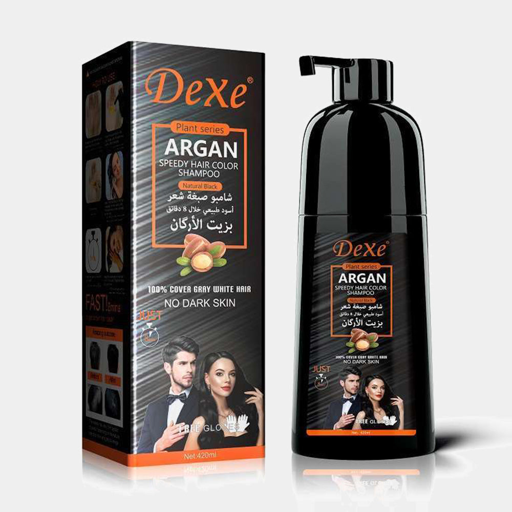 Argan Speedy Hair Color Shampoo 420 ML Natural Black